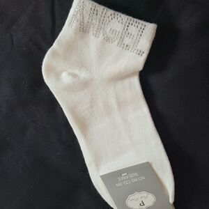PICK PINK  ANGEL White Socks  259